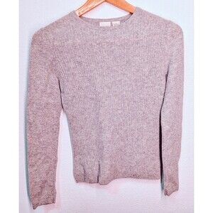 Merona Women's Size XS Cashmere Sweater Gray Pull Over (237)